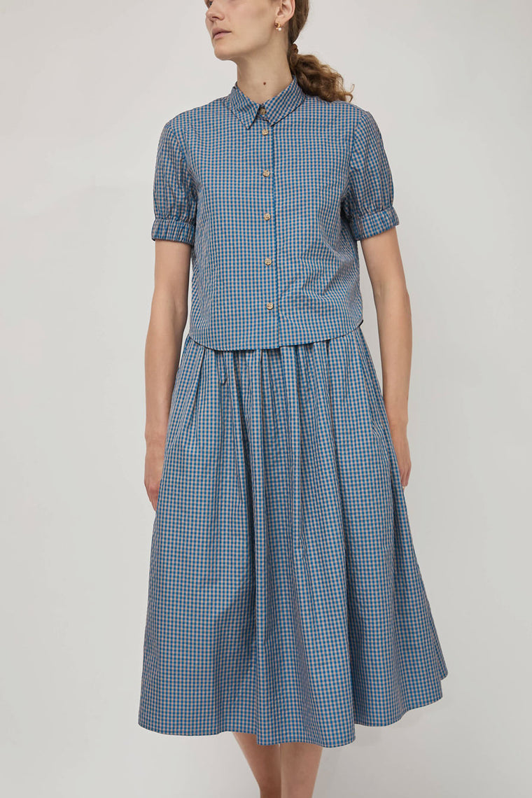 No.6 Mel Skirt in Blue Gingham