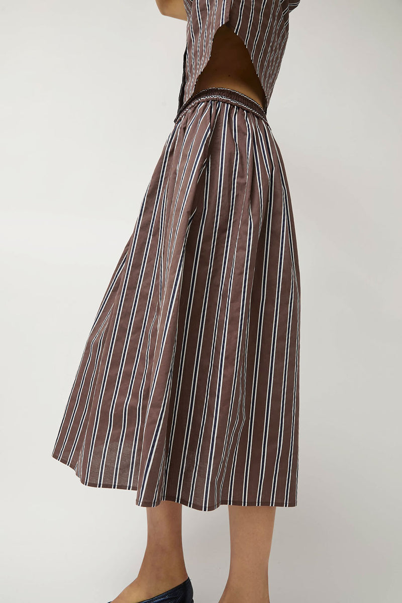 No.6 Mel Skirt in Cambridge Brown Stripe