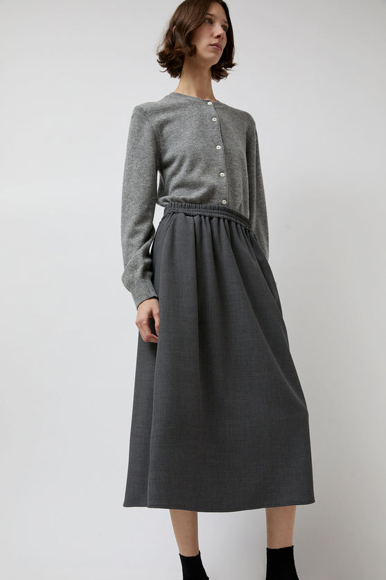 No.6 Nic Skirt in Solid Grey Wool