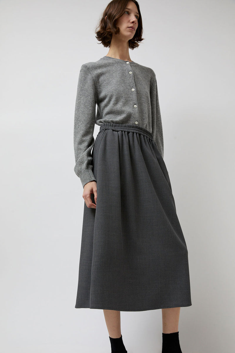 No.6 Nic Skirt in Solid Grey Wool