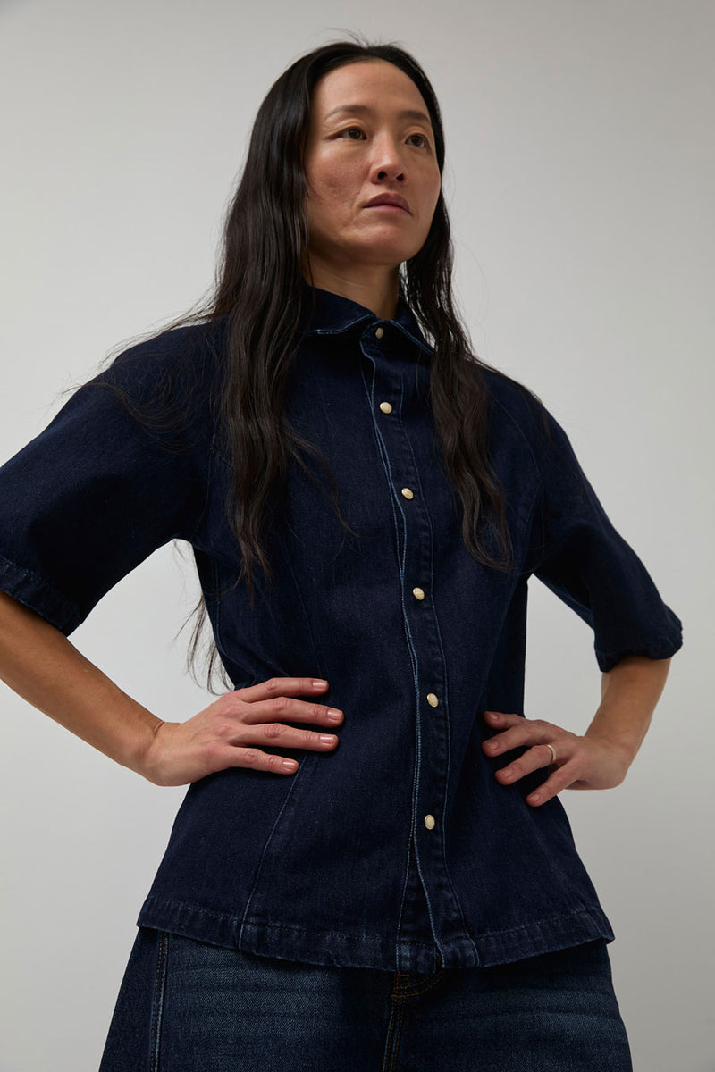 No.6 Memphis Top in Indigo