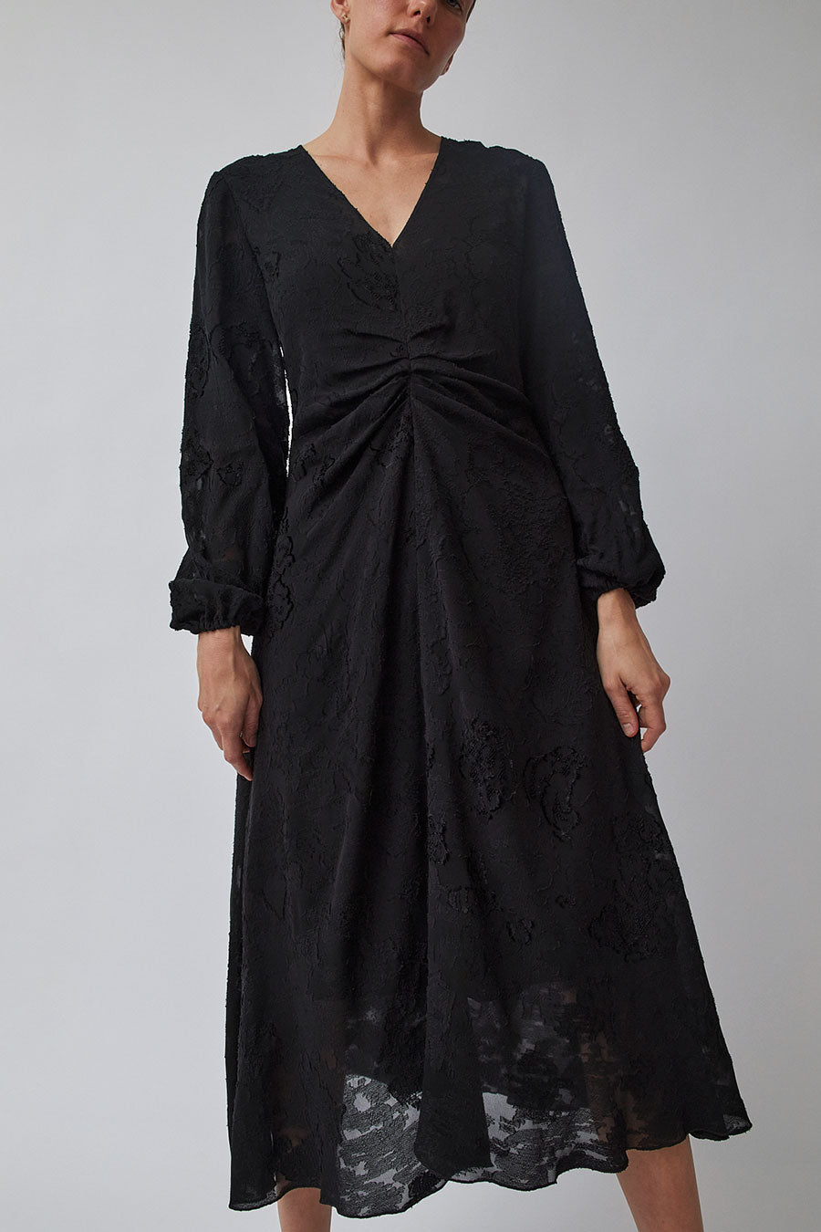 No.6 Michele Dress in Black Burnout