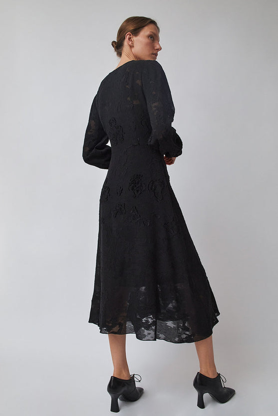 No.6 Michele Dress in Black Burnout