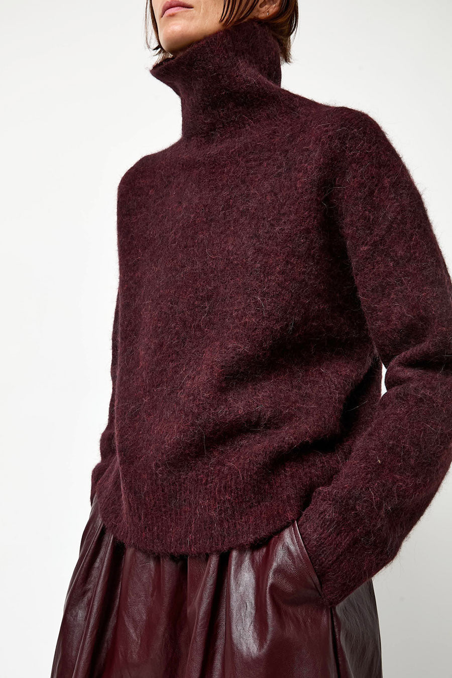 No.6 Miles Sweater in Bordeaux