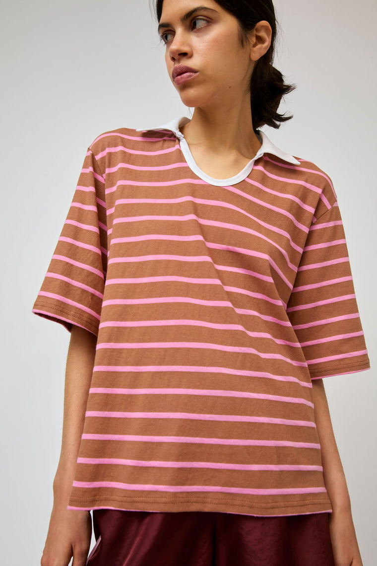 No.6 Milos Top in Tan Stripe