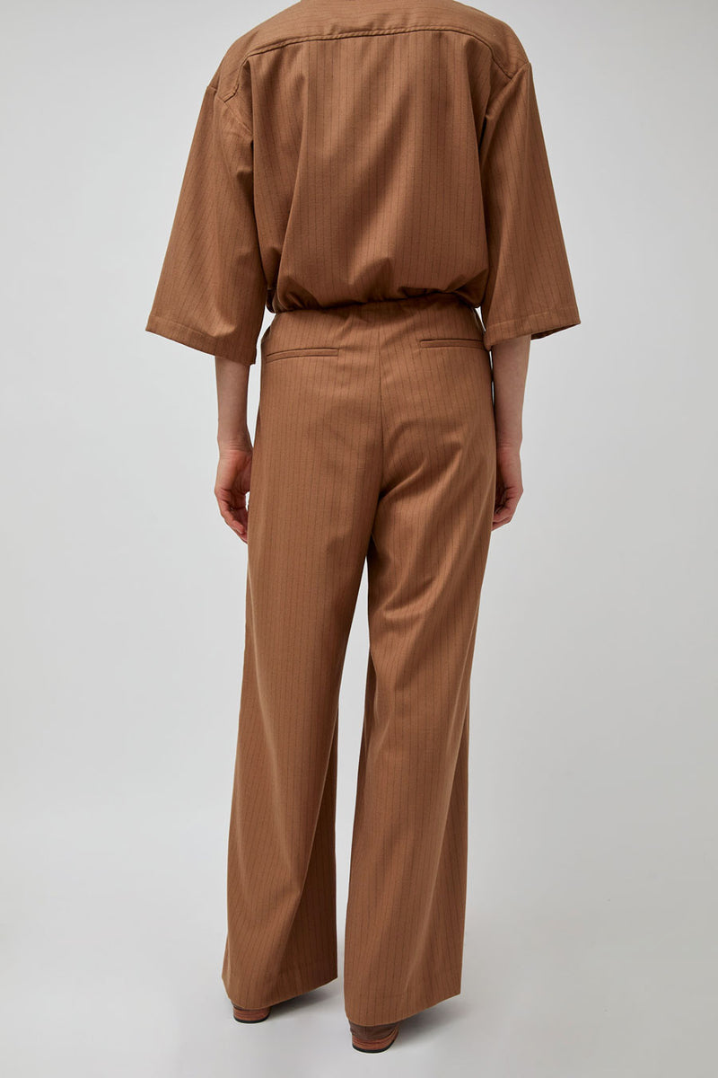 No.6 Mina Pant in Tan Pinstripe