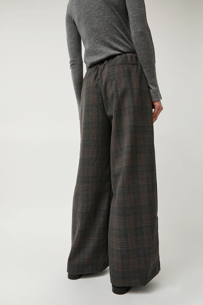 No.6 Mina Pant in Grey and Camel Plaid