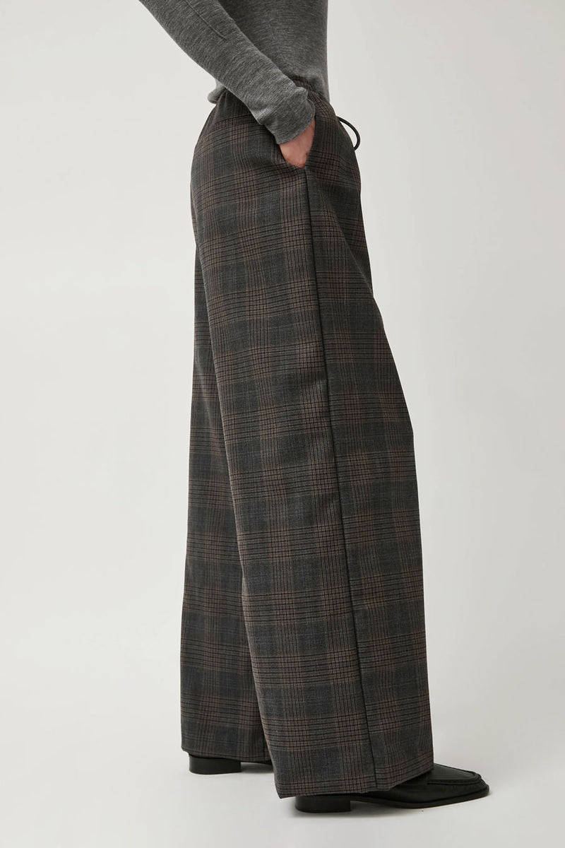 No.6 Mina Pant in Grey and Camel Plaid