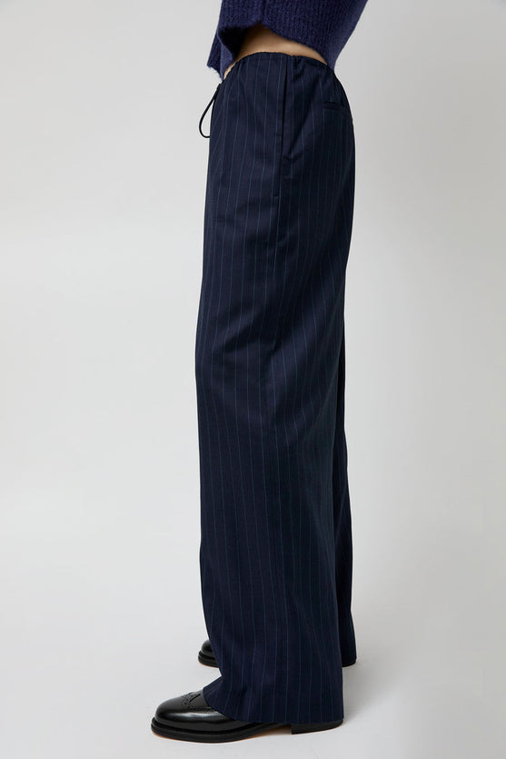 No.6 Mina Pant in Navy Pinstripe