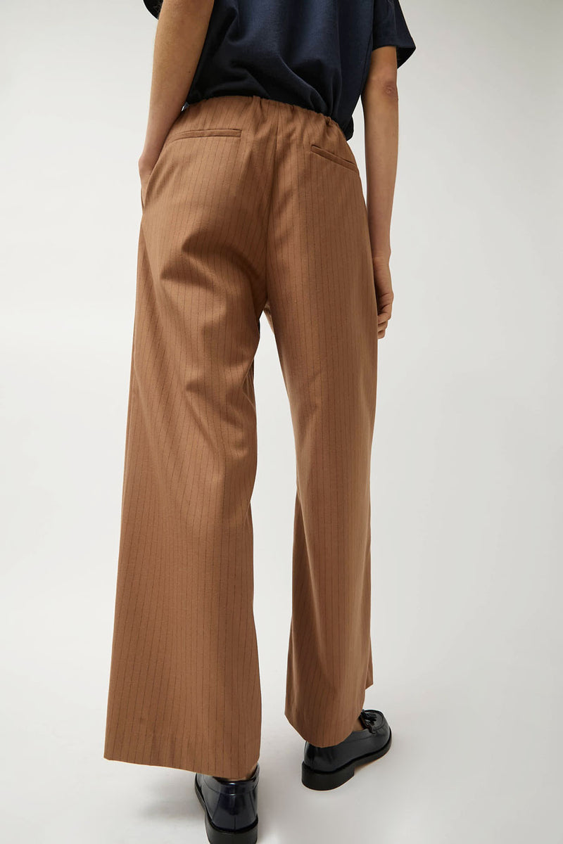No.6 Mina Pant in Tan Pinstripe