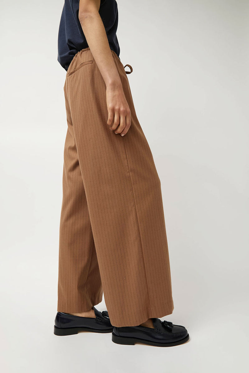No.6 Mina Pant in Tan Pinstripe