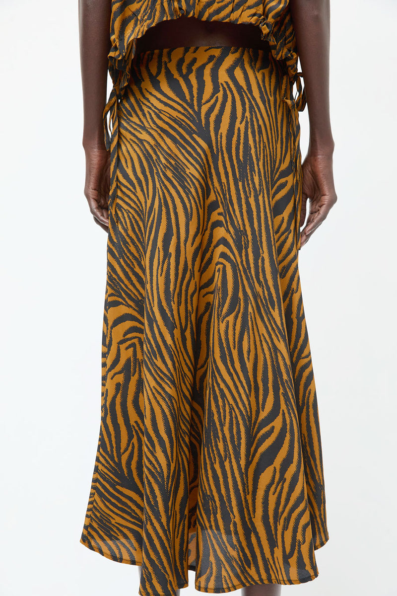 No.6 Mitta Skirt in Brown and Black Zebra