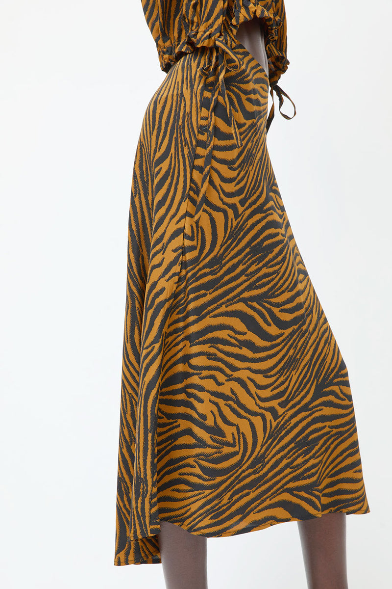No.6 Mitta Skirt in Brown and Black Zebra