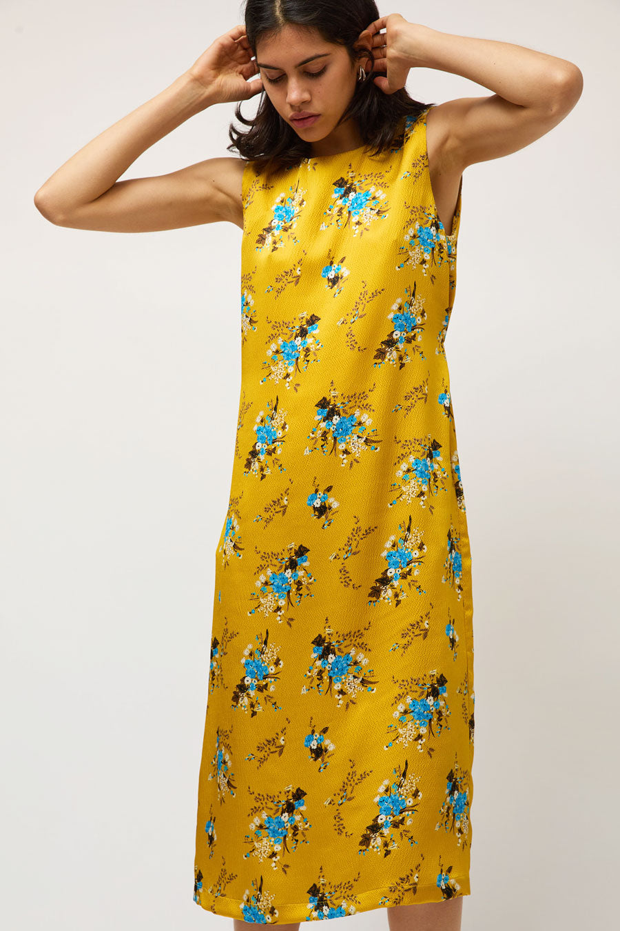 No.6 Mona Dress in Yellow and Blue Floral