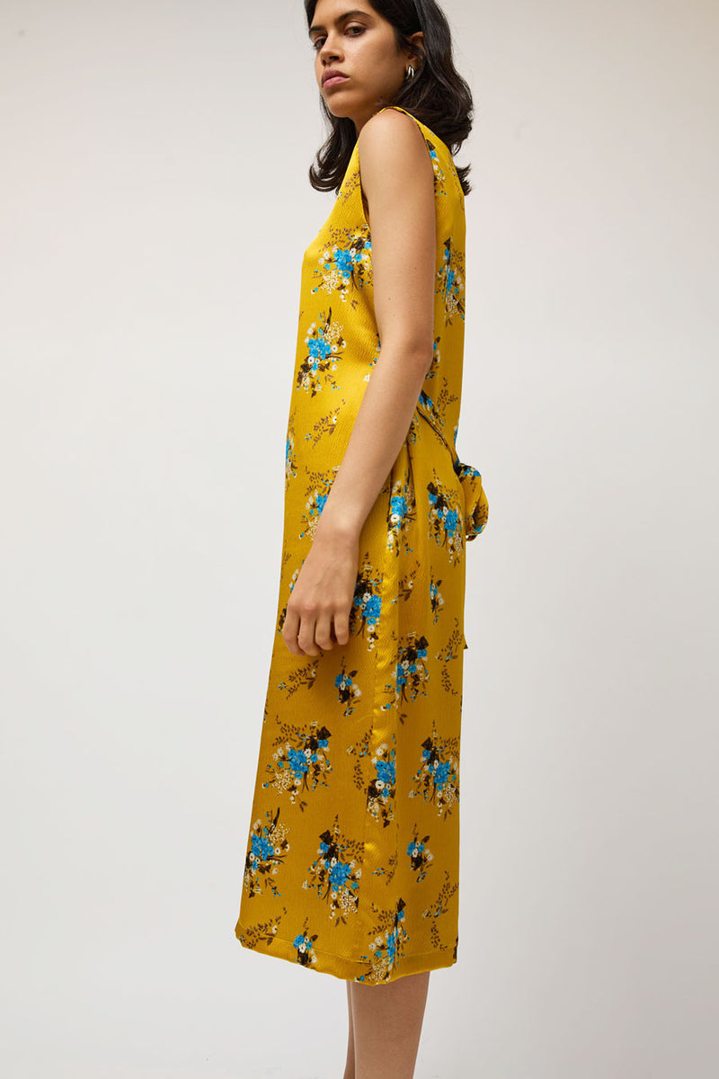 No.6 Mona Dress in Yellow and Blue Floral