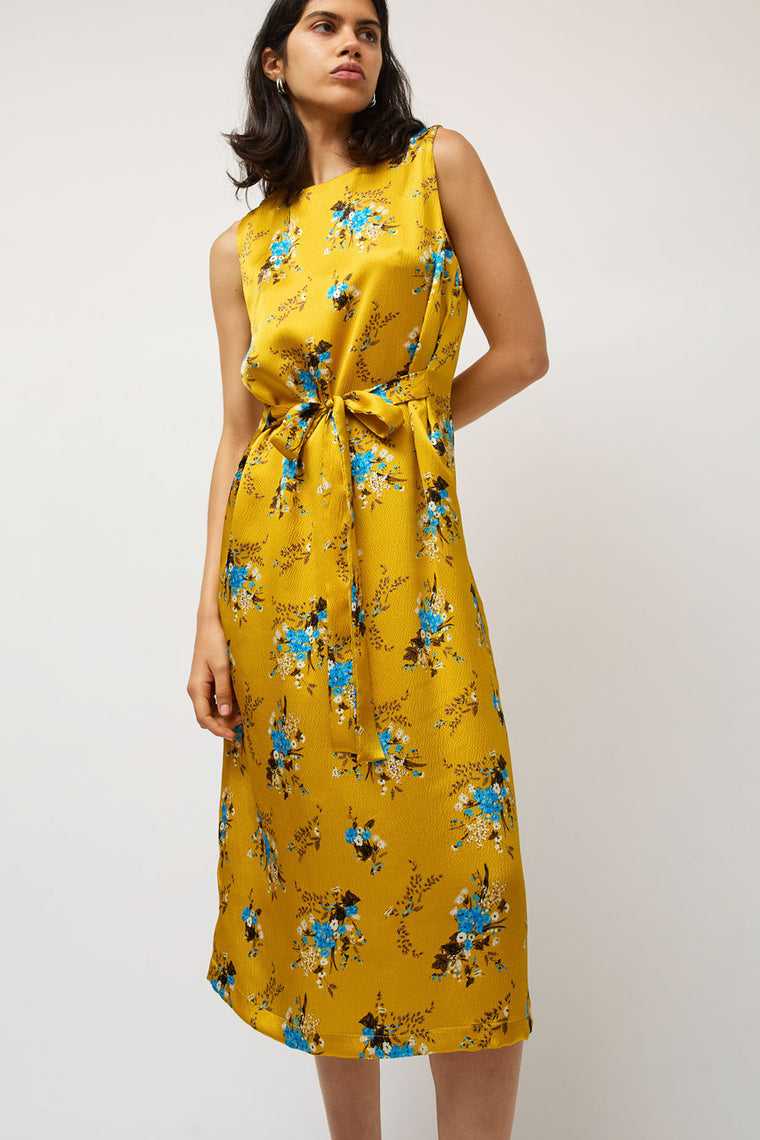 No.6 Mona Dress in Yellow and Blue Floral