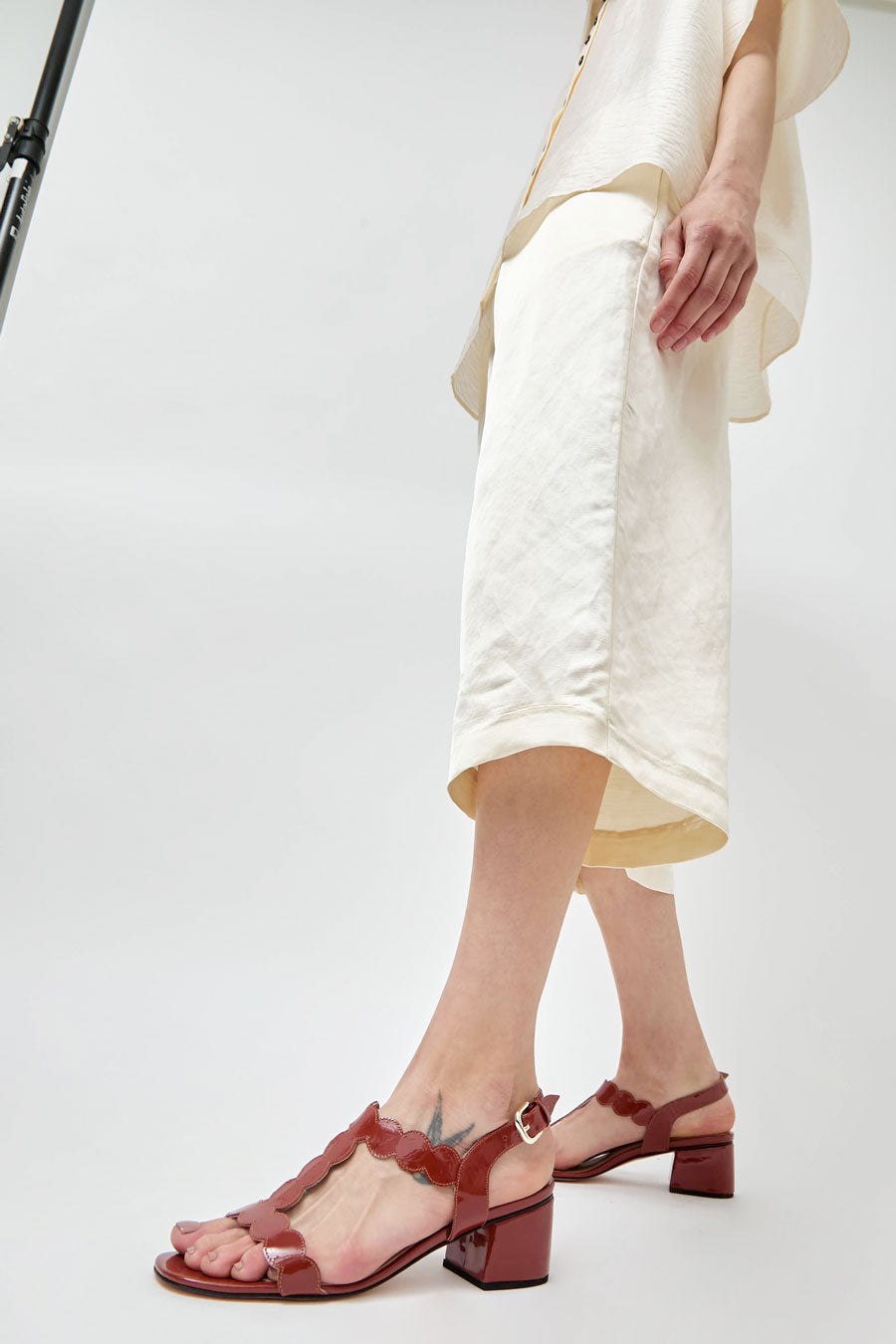 No.6 Nadira Sandal in Brick Patent