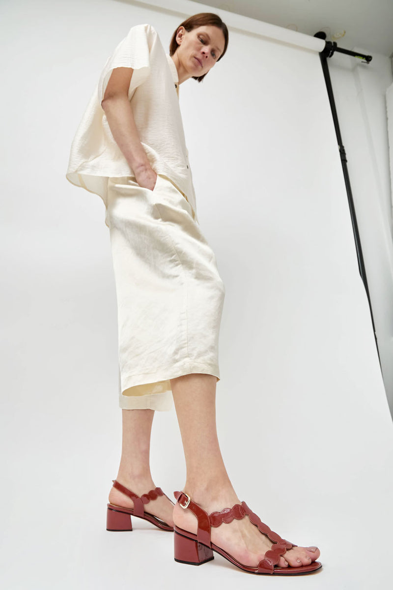 No.6 Nadira Sandal in Brick Patent
