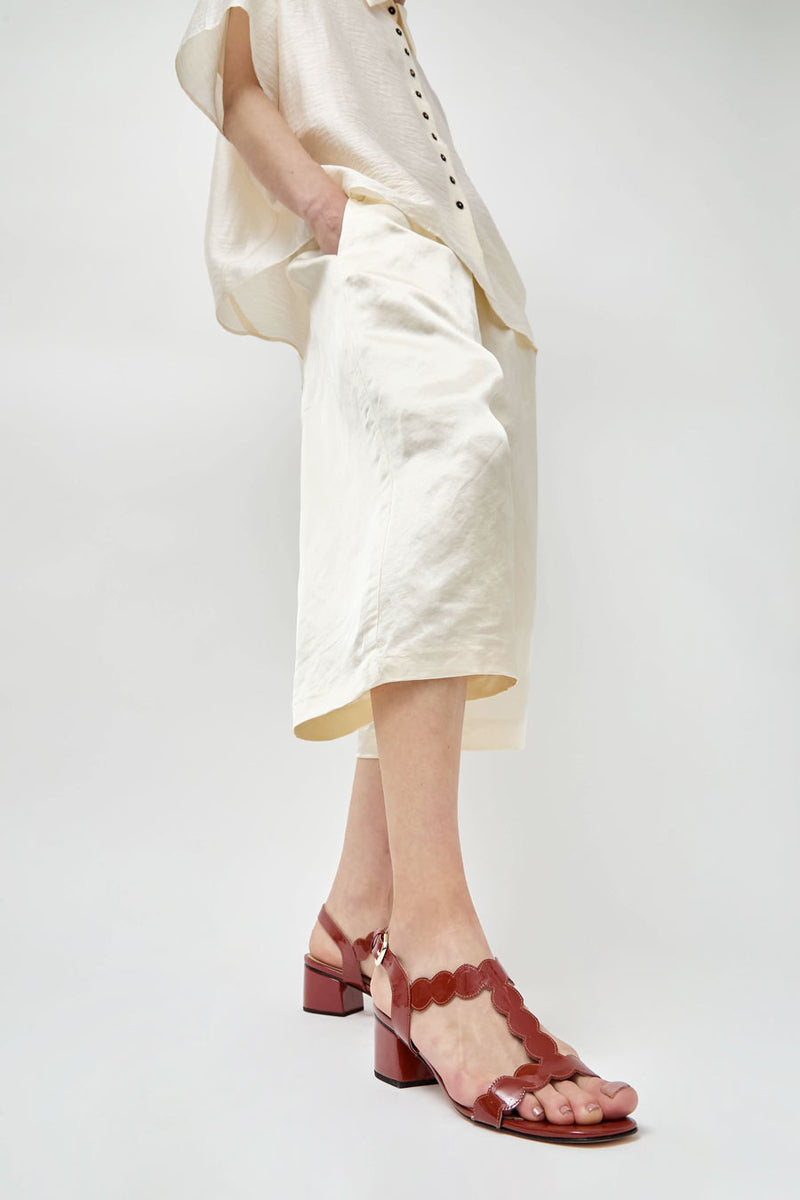 No.6 Nadira Sandal in Brick Patent