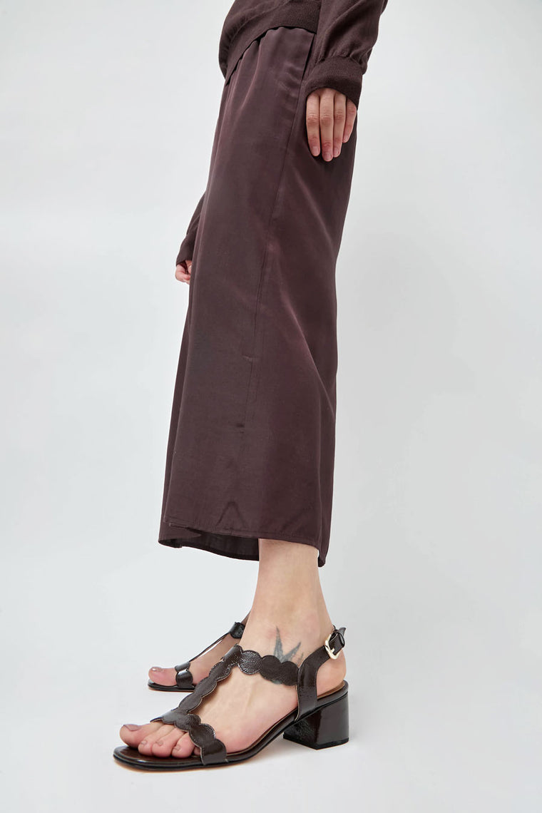 No.6 Nadira Sandal in Espresso Patent