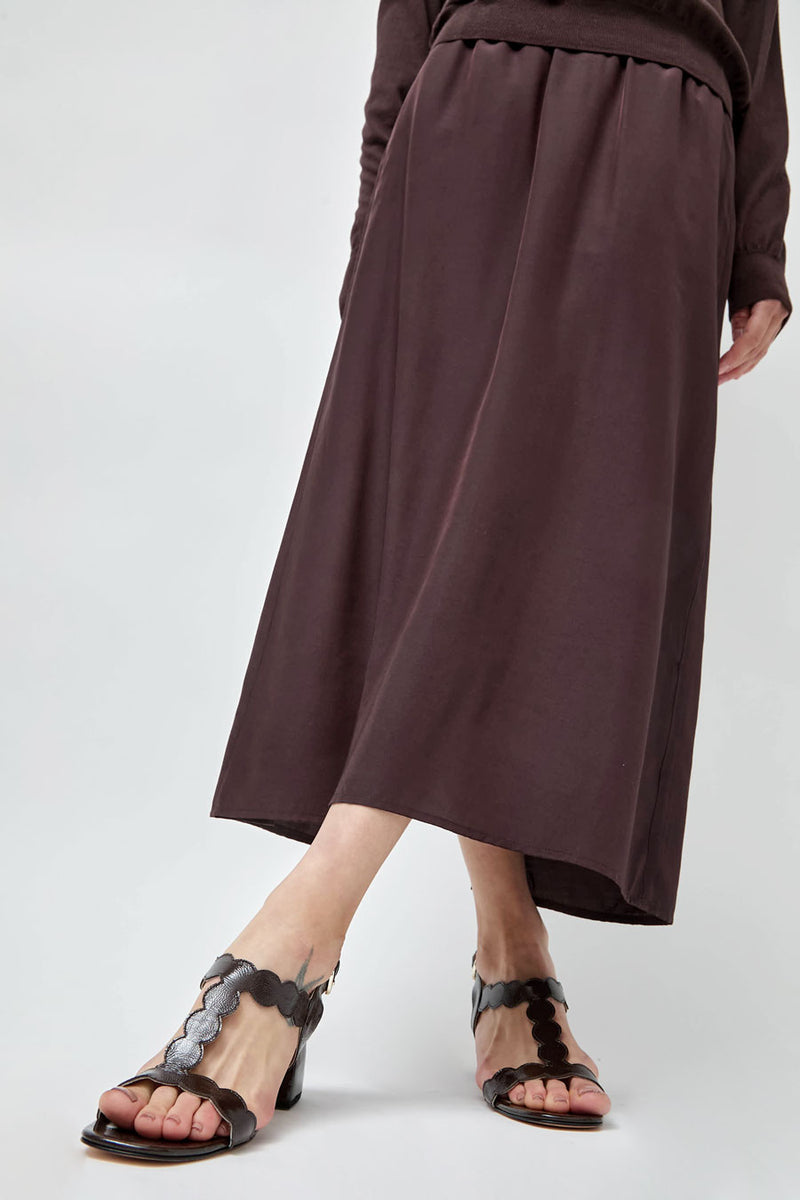 No.6 Nadira Sandal in Espresso Patent