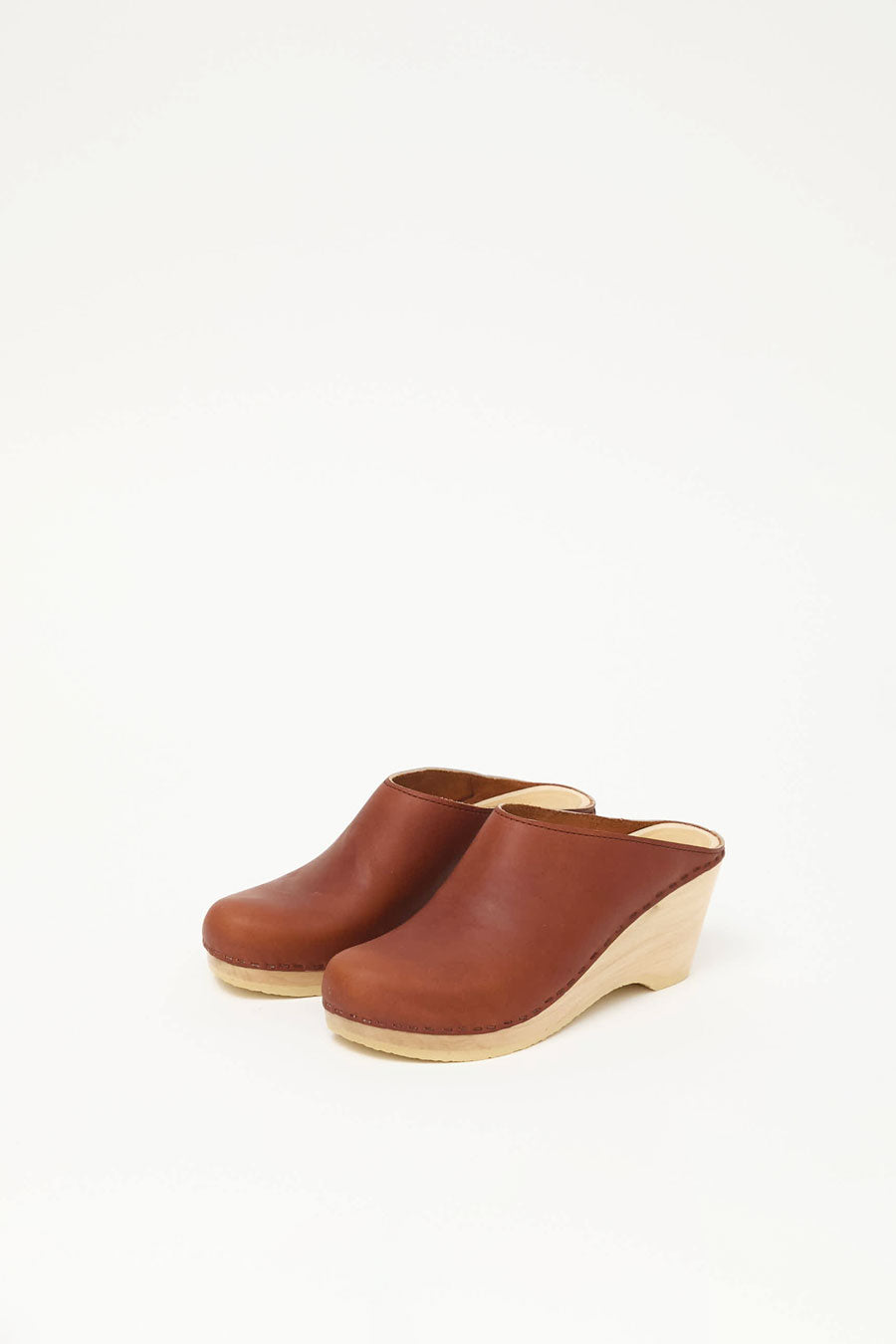 No.6 New School Clog on Wedge in Bourbon