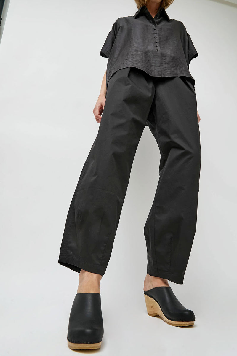 No.6 New School Clog on Wedge in Black