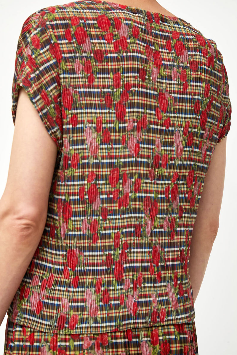 No.6 Nico Top in Rose Plaid