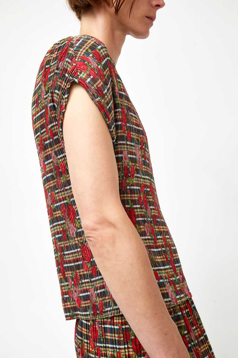 No.6 Nico Top in Rose Plaid