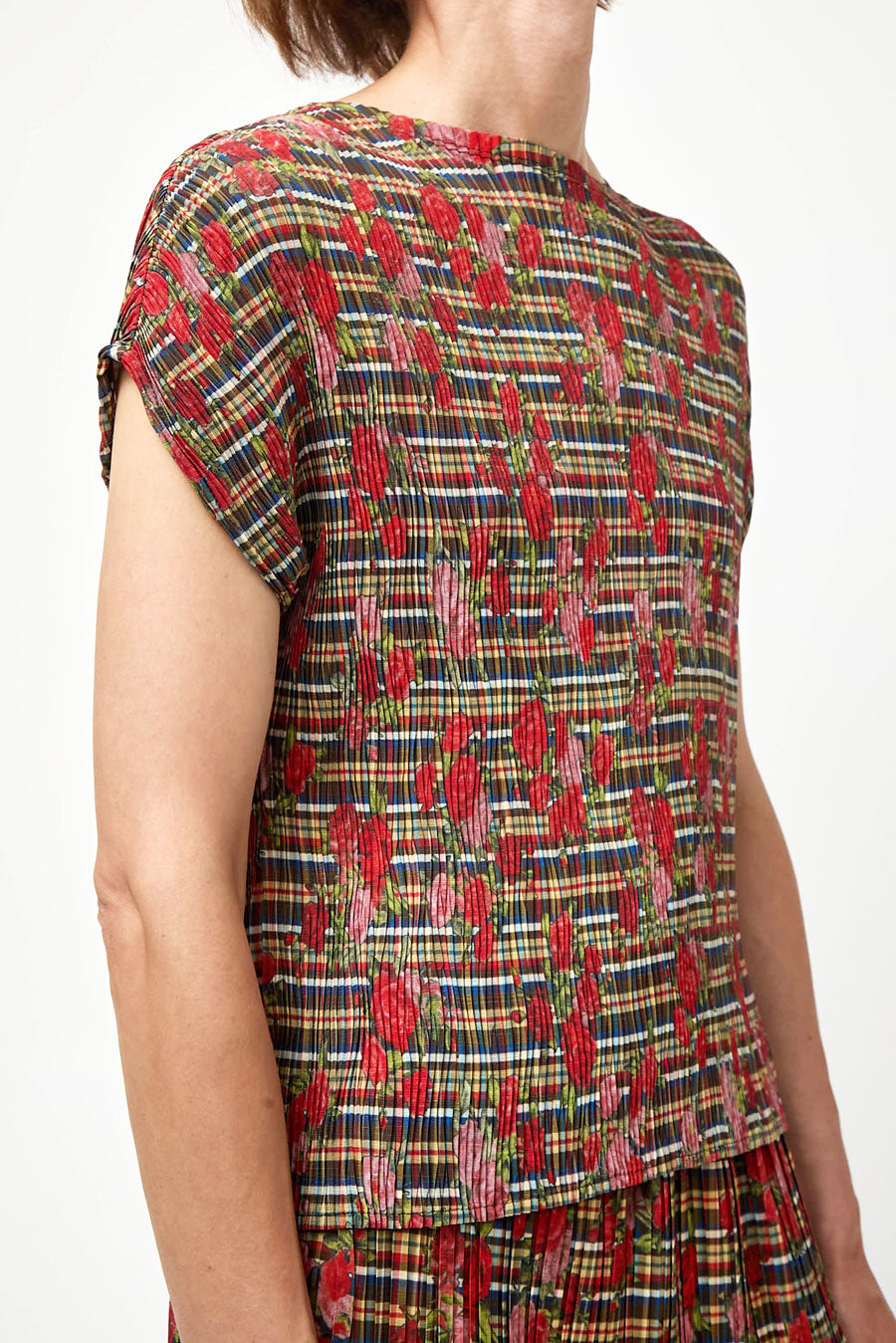 No.6 Nico Top in Rose Plaid