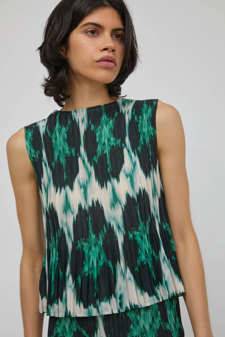 No.6 Rae Tank in Emerald Ikat