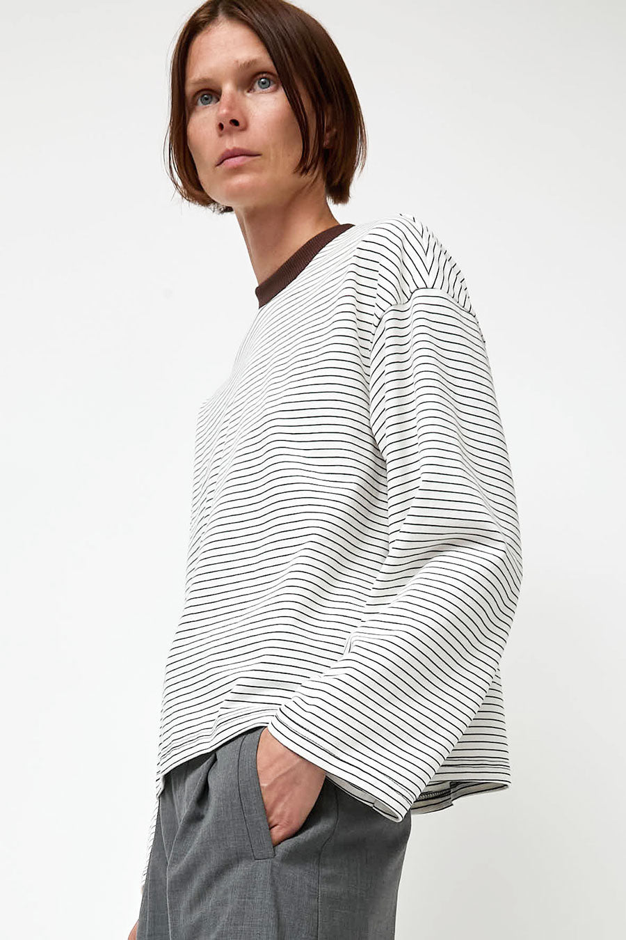 No.6 Nora Top in White Stripe