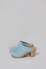 No.6 Old School Clog on High Heel in Light Blue