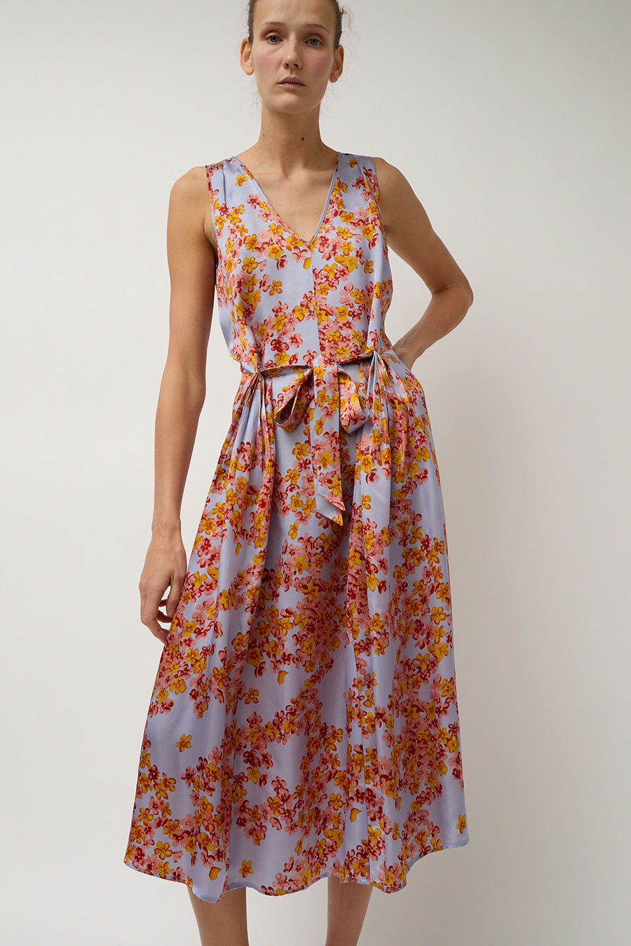 No.6 Orlean Dress in Dove Pansy