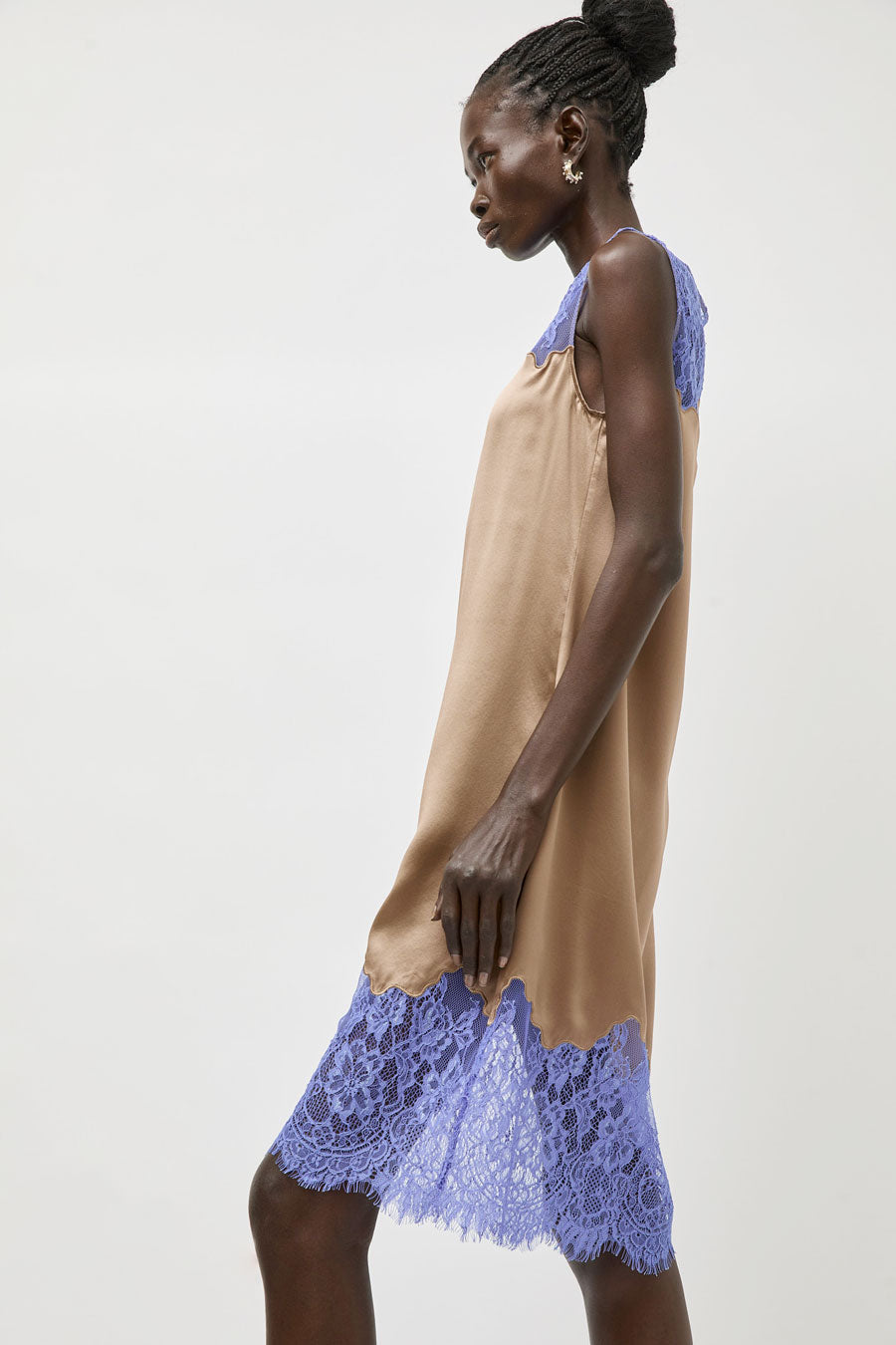 No.6 Oyster Dress in Tan and Blue