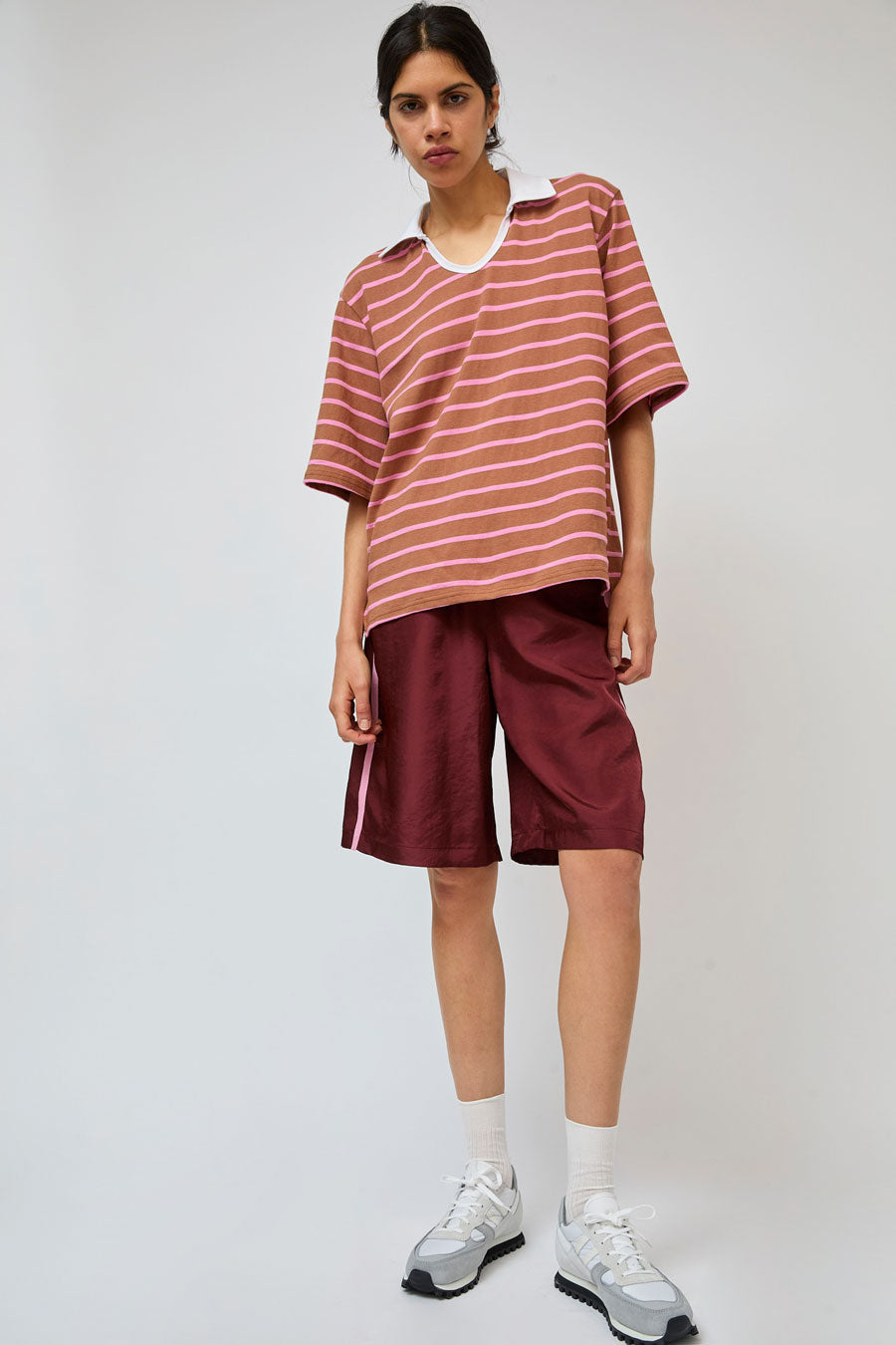 No.6 Polo Short in Garnet