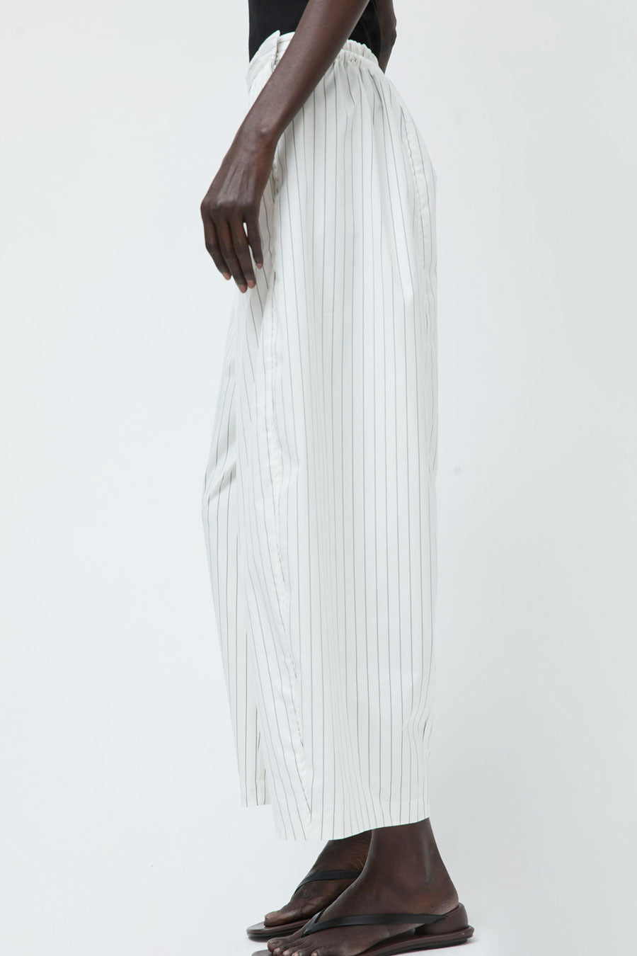 No.6 Porter Pant in White Pinstripe