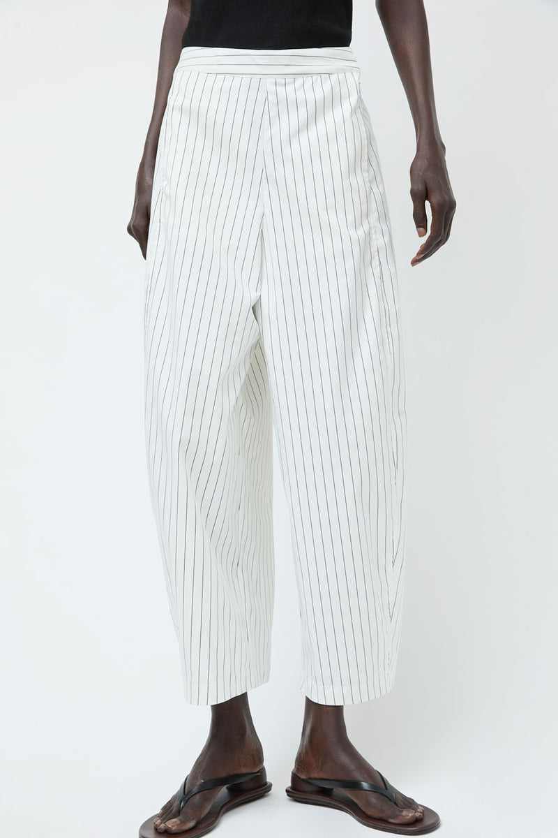 No.6 Porter Pant in White Pinstripe