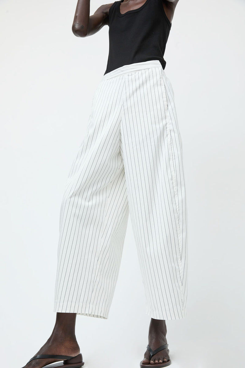 No.6 Porter Pant in White Pinstripe