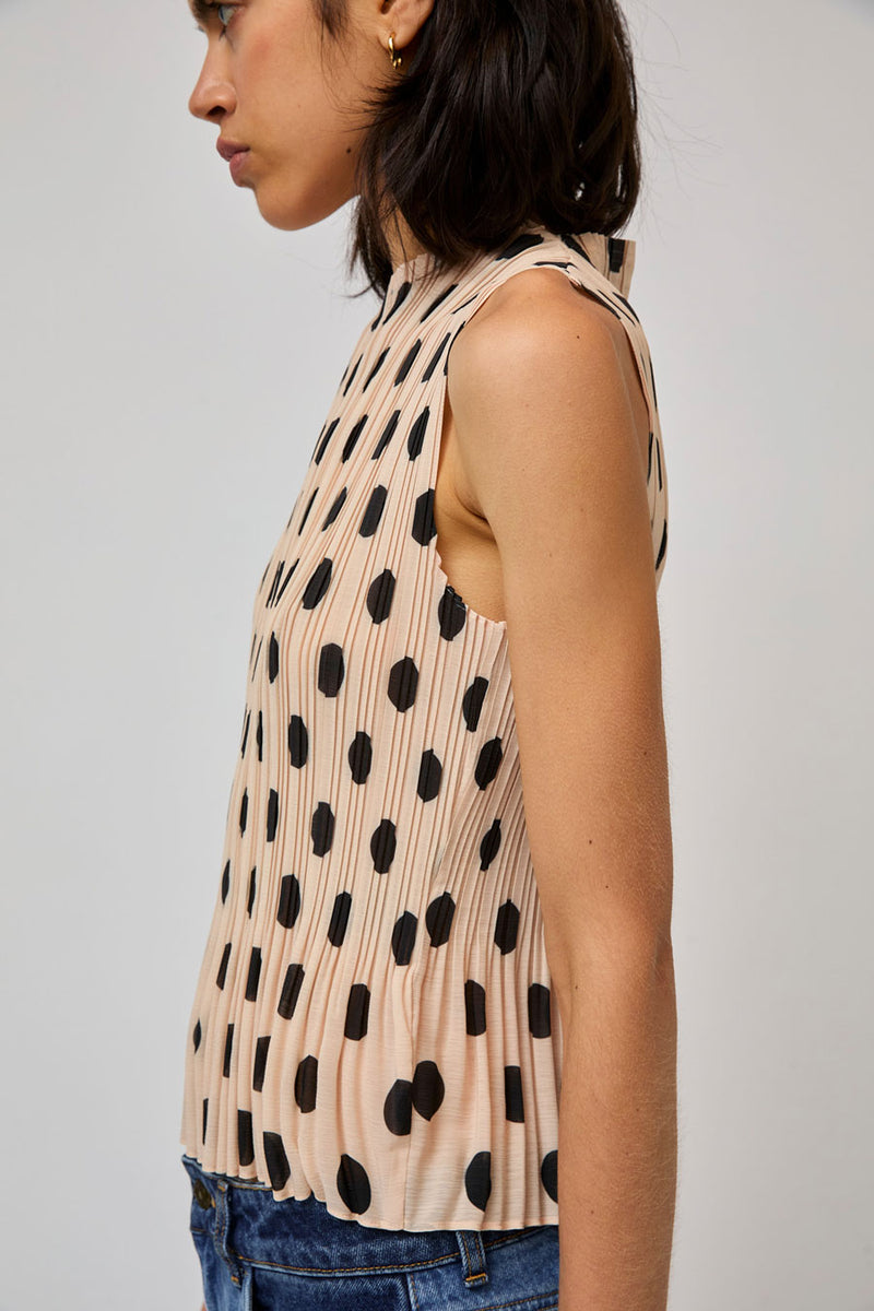 No.6 Rae Tank in Cream Dot
