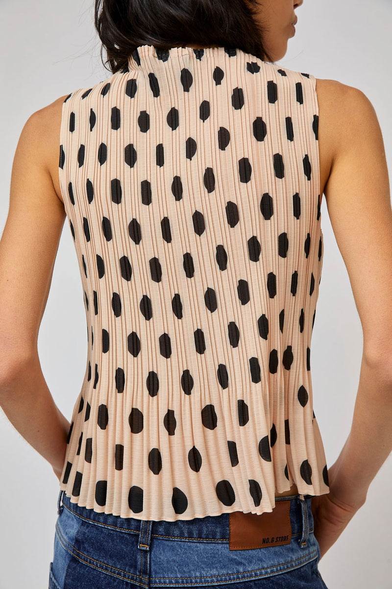 No.6 Rae Tank in Cream Dot