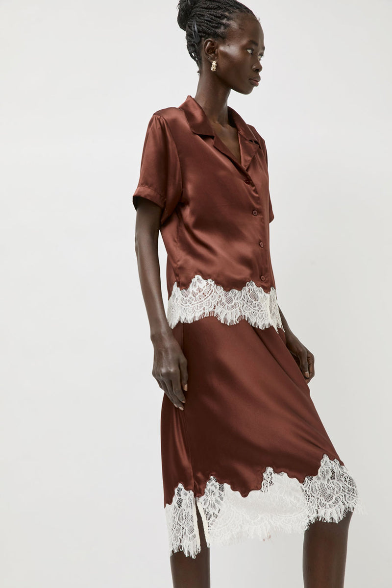 No.6 Reina Skirt in Rust