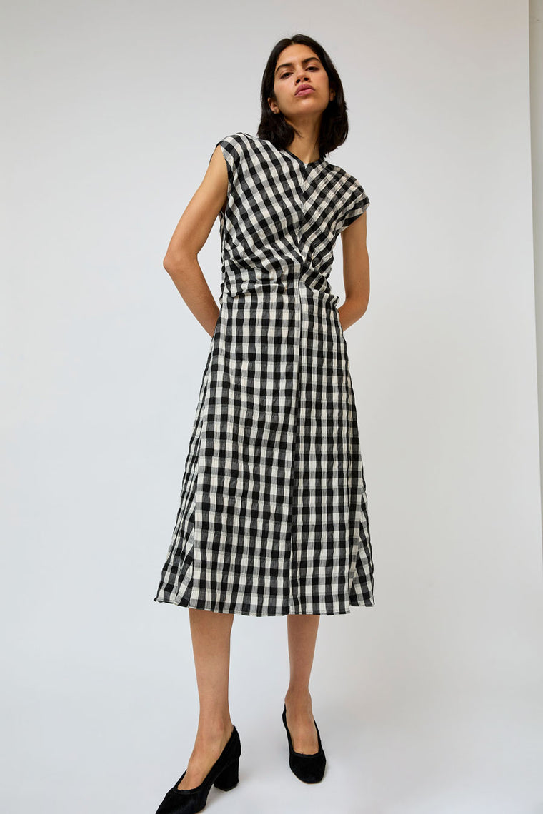 No.6 Rochelle Dress in Black and White Gingham