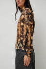 No.6 Rosa Turtleneck in Black Tie Dye Lace