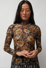 No.6 Rosa Turtleneck in Gold Roses