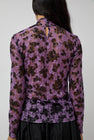 No.6 Rosa Turtleneck in Purple and Black Vineyard Lace