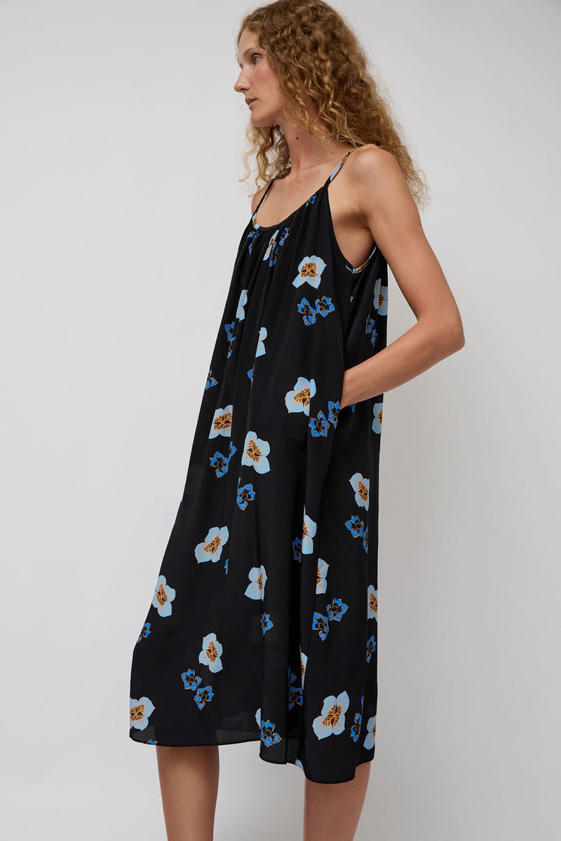 No.6 Ruby Dress in Black and Blue Amalfi