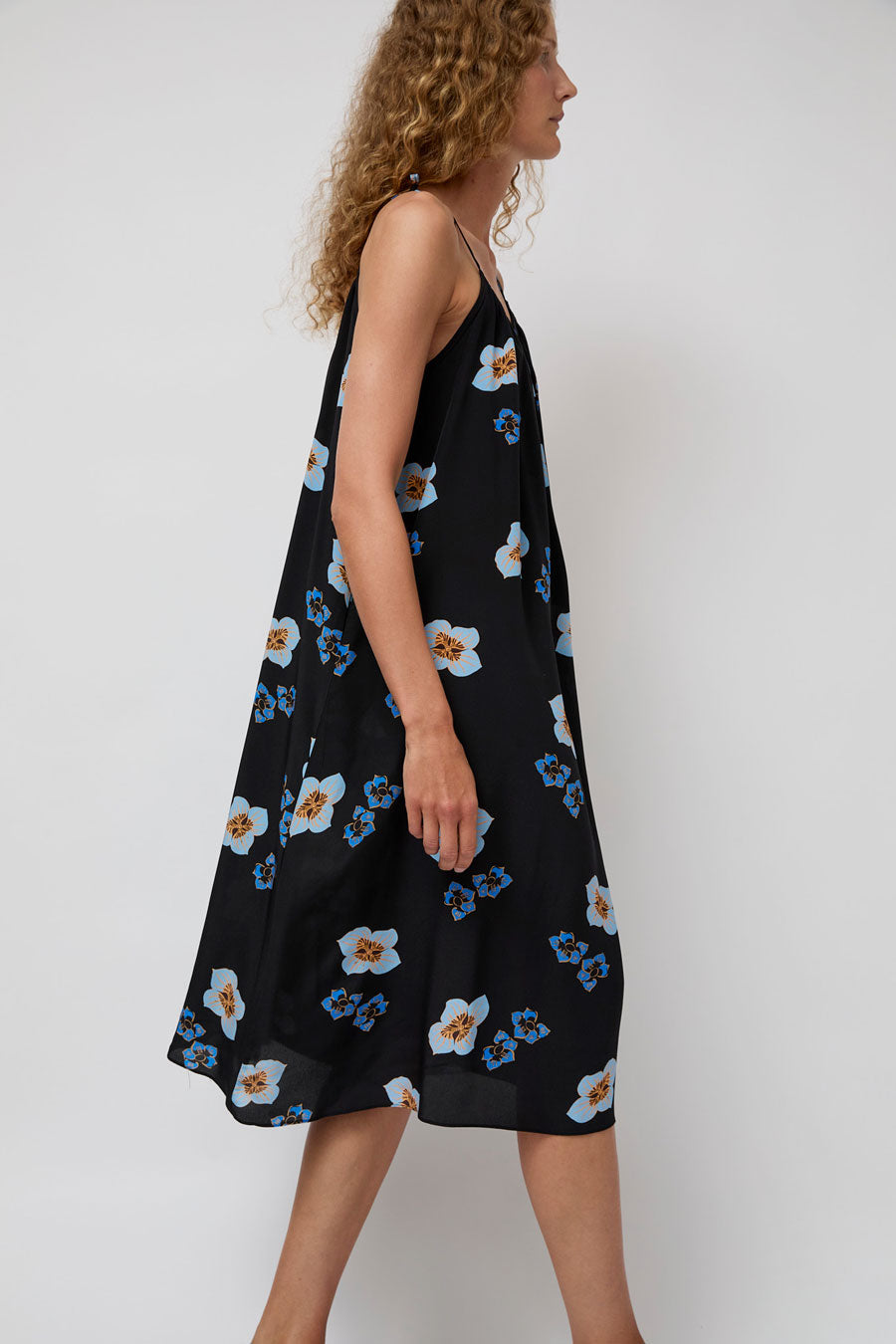 No.6 Ruby Dress in Black and Blue Amalfi