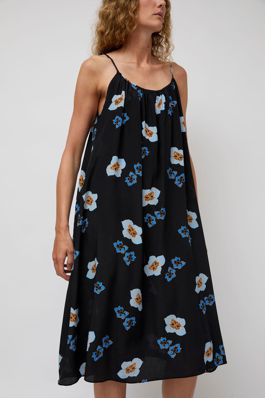 No.6 Ruby Dress in Black and Blue Amalfi