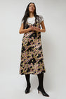 No.6 Sam Slip Dress in Black Pansy